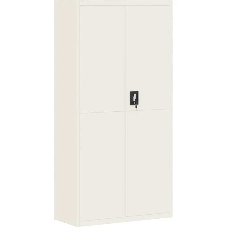 vidaXL Aktenschrank Weiß 90x40x220 cm Stahl 3188314 – Bild 6