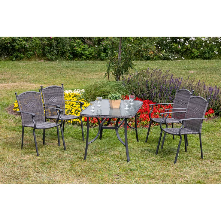 Roma Set 5tlg, 150 x 80 cm, grau