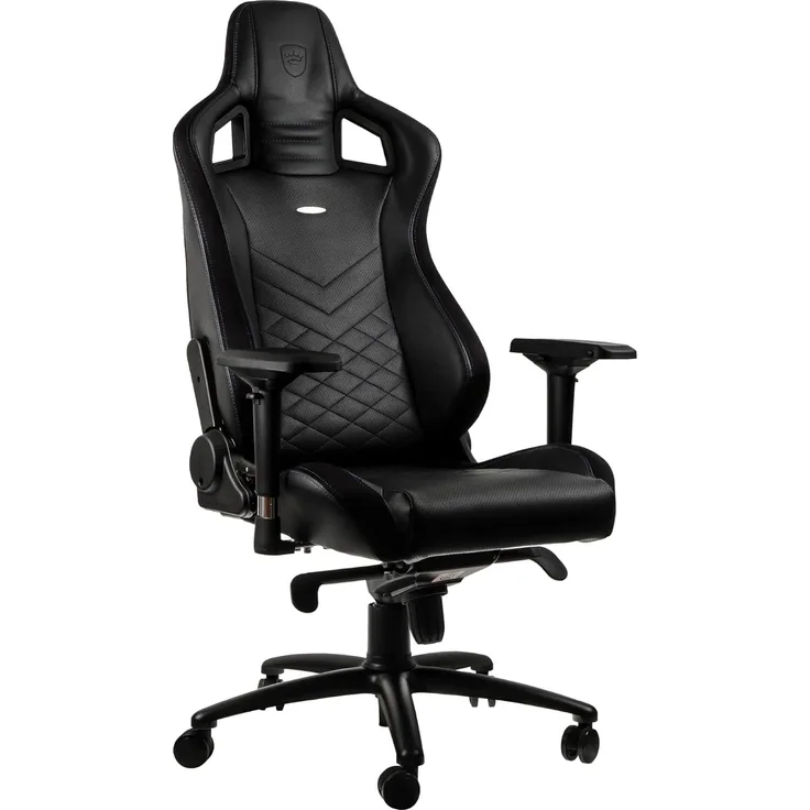 noblechairs Epic Gaming Stuhl - Bürostuhl - Schreibtischstuhl - PU-Kunstleder - Inklusive Kissen - Schwarz/Blau