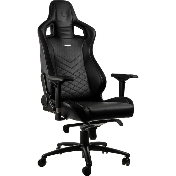 noblechairs Epic Gaming Stuhl - Bürostuhl - Schreibtischstuhl - PU-Kunstleder - Inklusive Kissen - Schwarz/Blau – Bild 1