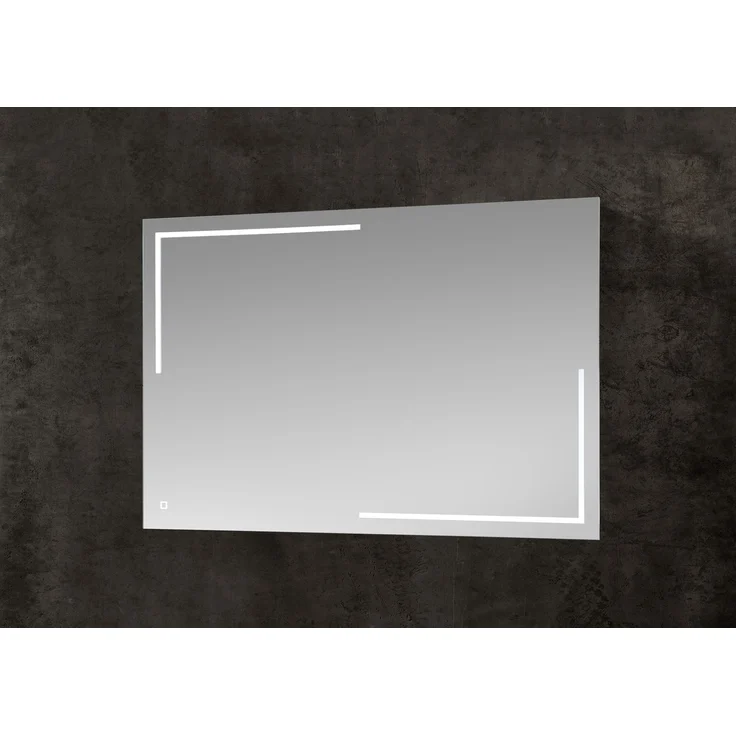 LED-Lichtspiegel >Mirror< in weiß / spiegel - 100x65x3 (BxHxT) – Bild 2