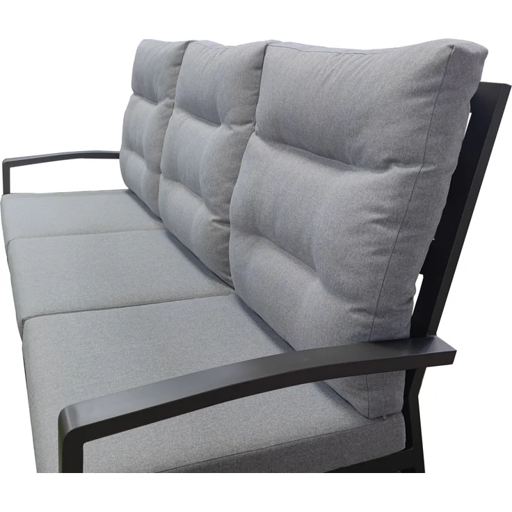 Gartensofa Bondino, Aluminium, Grau, 210 x 85 x 109 cm – Bild 3