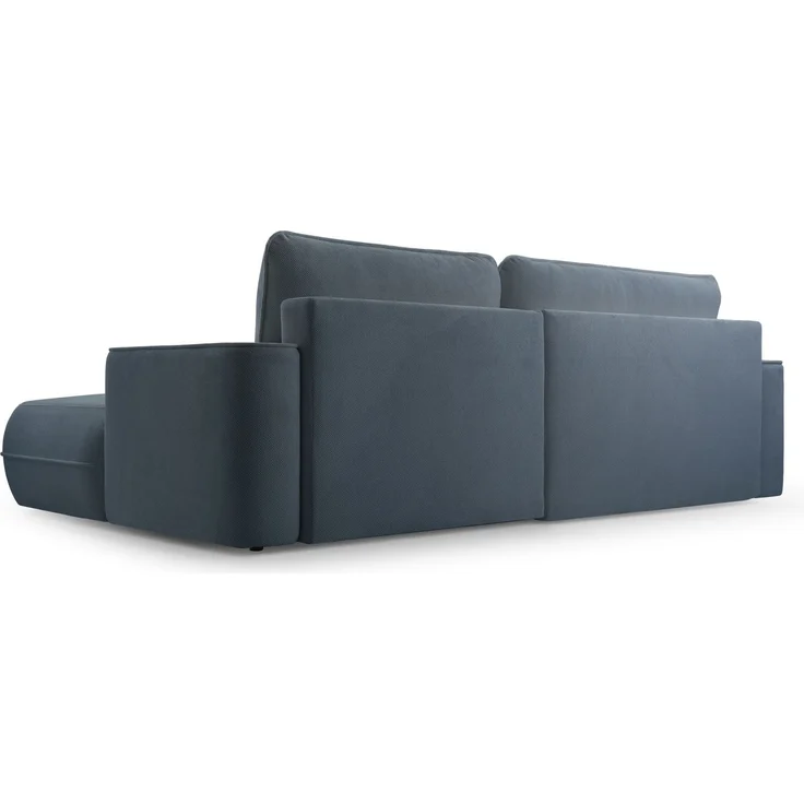Selsey 'Fuerro' Ecksofa mit Schlaffunktion, Bettkasten, Ottomane links,Strukturstoff wasserabweisend, Hellblau – Bild 7