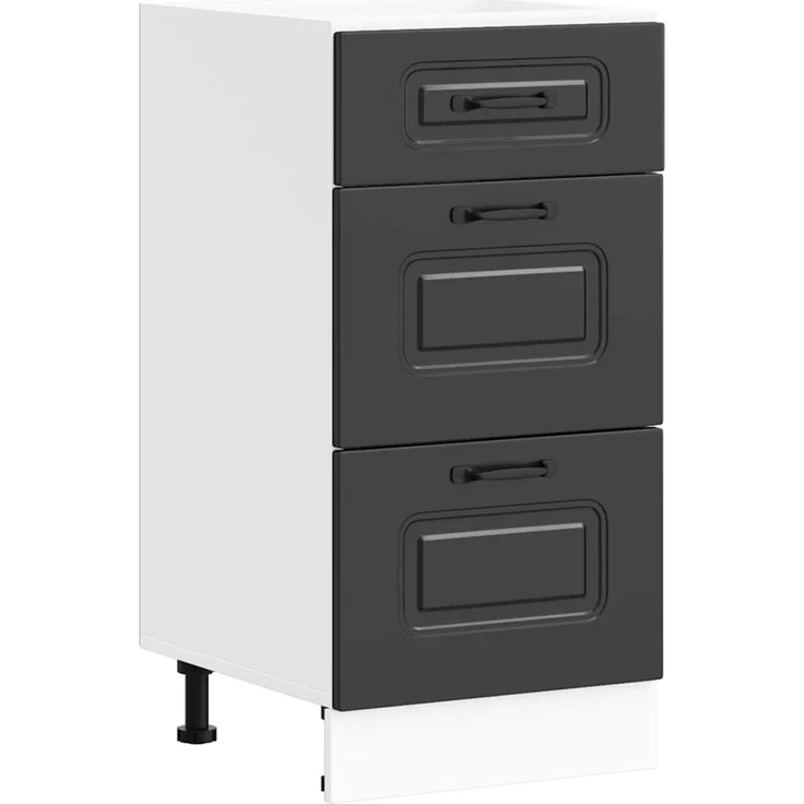 vidaXL Küchenunterschrank „Kalmar“ Schwarz Holzwerkstoff 854241 – Bild 2