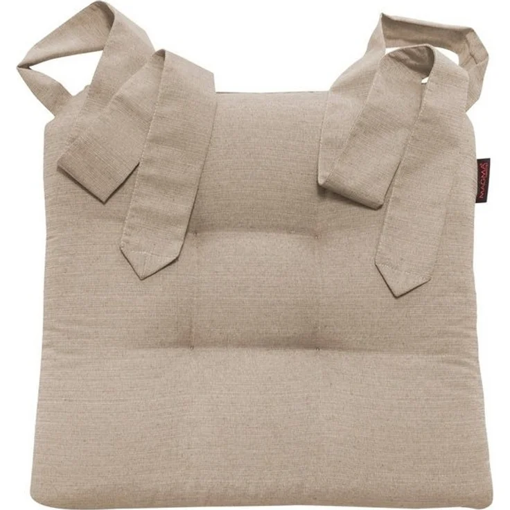 Magma Heimtex Sitzkissen Fino Schleifenband Stuhlauflage Rattanstühle extra dick 2er Set, Schlaufenband – Bild 4