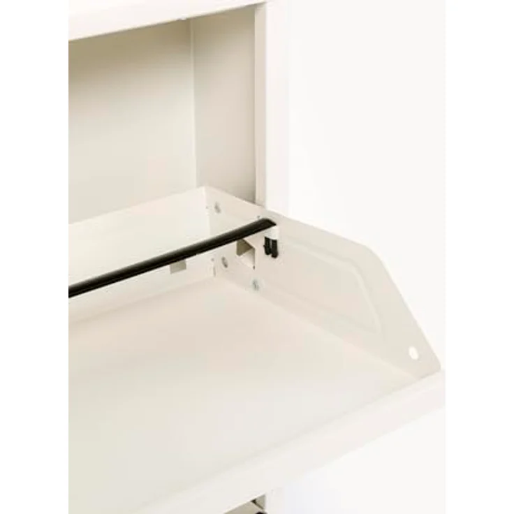 Kare Design Schuhschrank Caruso, Creme, Stahl, mit 3 Klappen, Schuhablage für 6 Paar Schuhe, schmal, platzsparend, hoch, Schuhregal, Eingangsbereich, 104 x 50 x 15 cm (H/B/T) – Bild 7