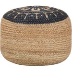 vidaXL Handgefertigter Sitzpuff Blau 45 x 30 cm Jute 248087