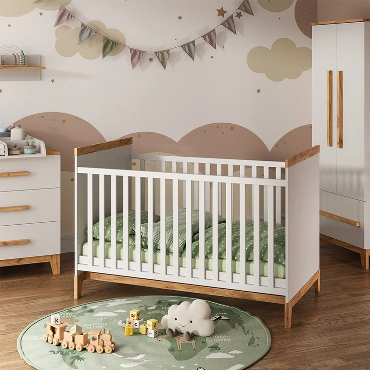 Babybett Malia Weiß 70x140 cm Vitalispa – Bild 3