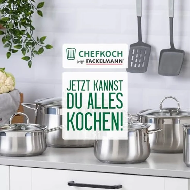 Chefkoch trifft Fackelmann Messerblock Kochmesser-Set, Küchenmesser, Brotmesser, Universalmesser – Bild 7