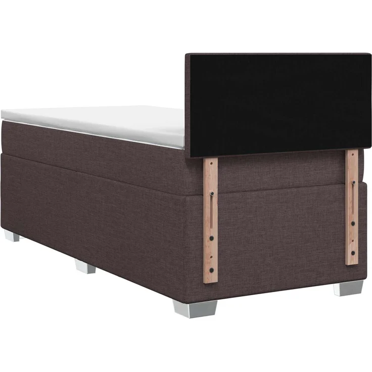 vidaXL Boxspringbett mit Matratze Dunkelbraun 100 x 200 cm Stoff 3450414 – Bild 8