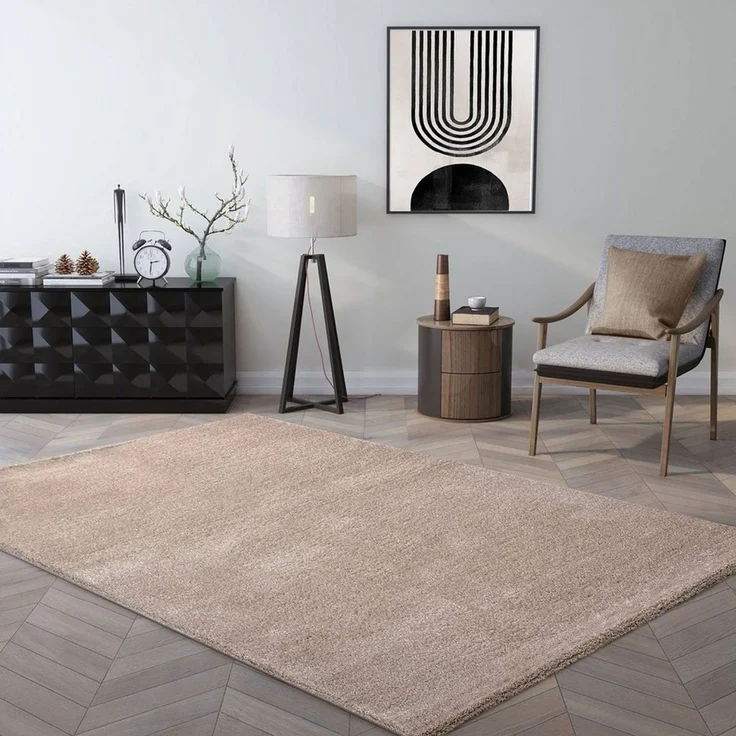 Vimoda Teppich Valentino, Hohe Qualität sehr weich und dicht Fellteppich, Rechteckig, Höhe: 20 mm, Teppich Wohnzimmer, kuschelig, Schlafzimmer, Kinderzimmer – Bild 5