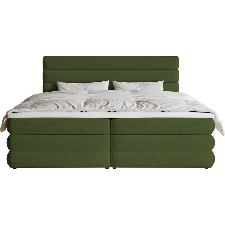 Selsey 'Alegre' Boxspringbett mit Bettkasten, olivgrün, 140x200 cm – Bild 6