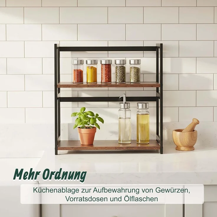 Relaxdays Küchenregal Arbeitsplatte – Bild 4