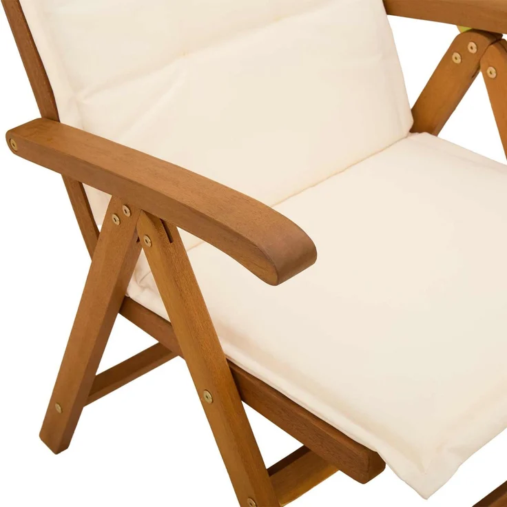 vidaXL Liegestühle für den Garten 4 stk. Natur Massivholz Akazie 3434464 – Bild 4
