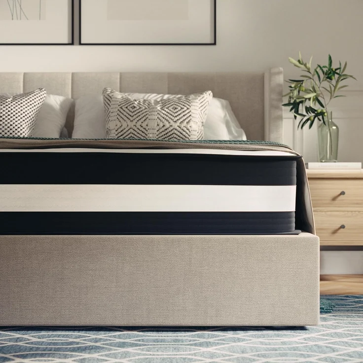 Flash Furniture Hybrid-Taschenfederkernmatratze – Mittelfeste Schaumstoff Matratze für erholsamen Schlaf – Hochwertige Matratze in Doppelgröße – 160 x 200 x 30 cm – Weiß – Bild 1