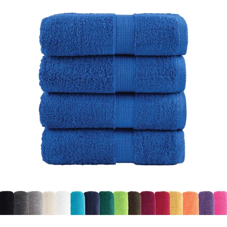 vidaXL Premium-Waschtücher SOLUND 4 Stk. Blau 30x30 cm 600 g/m² 137180 – Bild 2