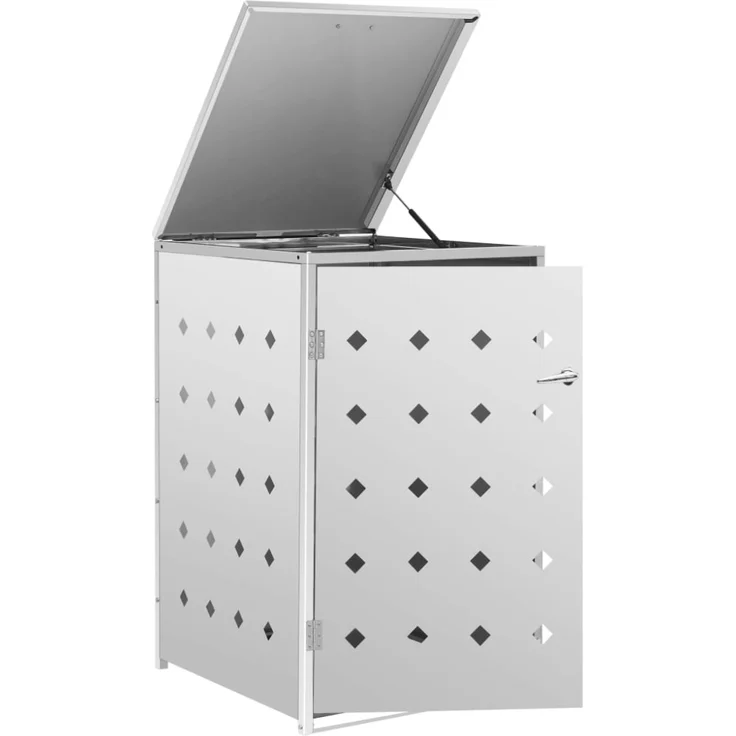 vidaXL Mülltonnenbox für 1 Tonne 240 L Edelstahl 145379 – Bild 8
