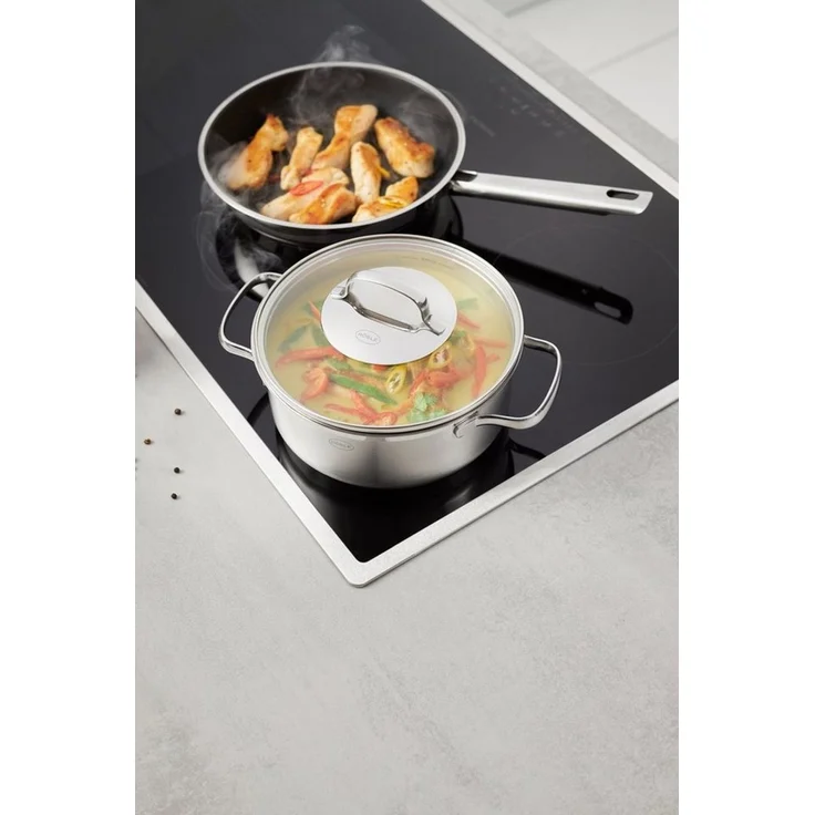 RÖSLE ELEGANCE Bratpfanne, Hochwertige Universalpfanne mit Antihaftversieglung ProPlex, 28 cm, Edelstahl 18/10, induktionsgeeignet, spülmaschinengeeignet, 51x29. 5x6. 4 cm – Bild 3