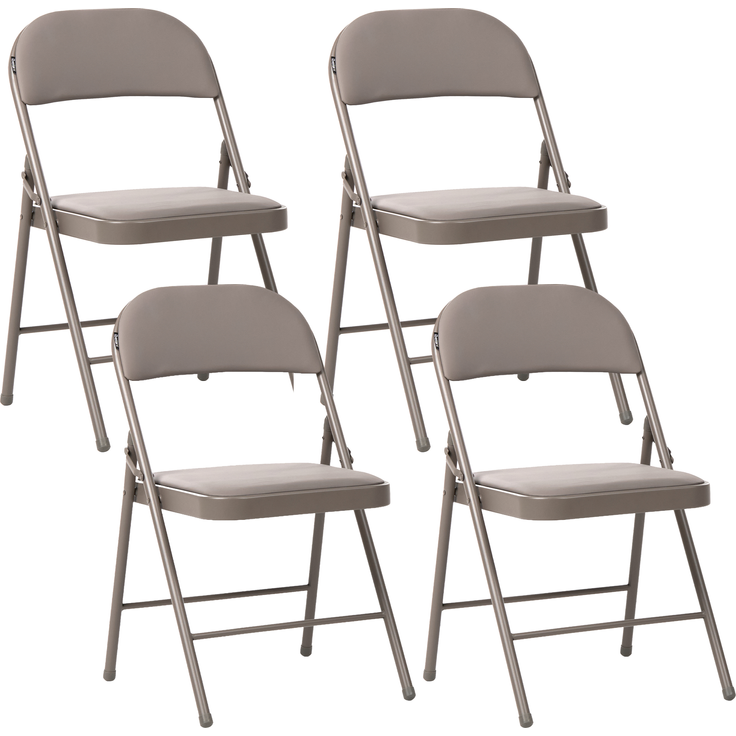 Klappstuhl 4er Set SHASTA Metall Taupe