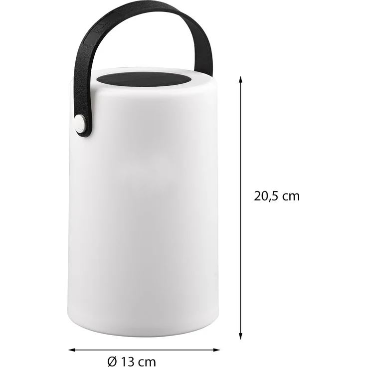 Kleine Akku Tischleuchte GARCIA RGB, Solar & USB aufladbar,Höhe 20cm – Bild 4