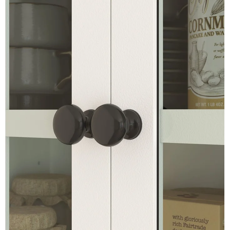 ZUBALIYA Küchenschrank (68 x 39,5 x 170 cm), 2 Schubladen, Lamellengestaltung, Verstellbare Einlegeböden, Weiß – Bild 8