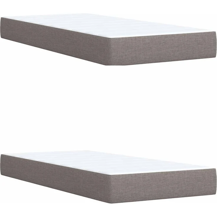 vidaXL Ottoman-Bett mit Matratze und LED Taupe 200 x 200 cm Stoff 3458018 – Bild 7