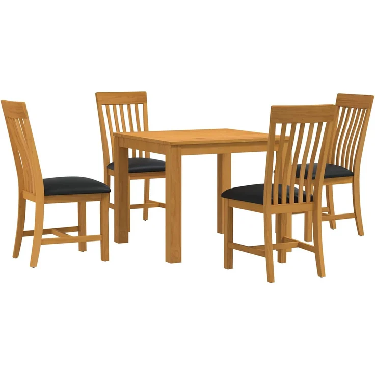 vidaXL Essgruppe RIJSWIJK 5 stk. Schwarz 90 x 90 x 75 cm 3430340 – Bild 2