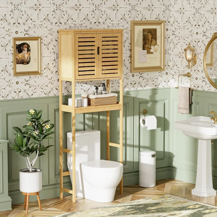 Bad Lagerung Regal Bambus Toilette Veranstalter 3-Tier – Bild 5