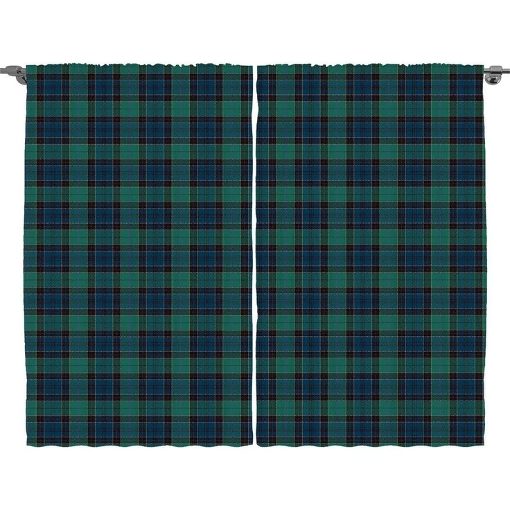 Abakuhaus Gardine Schlafzimmer Kräuselband Vorhang mit Schlaufen und Haken, Schottenkaro Scottish Folklore-Muster – Bild 3