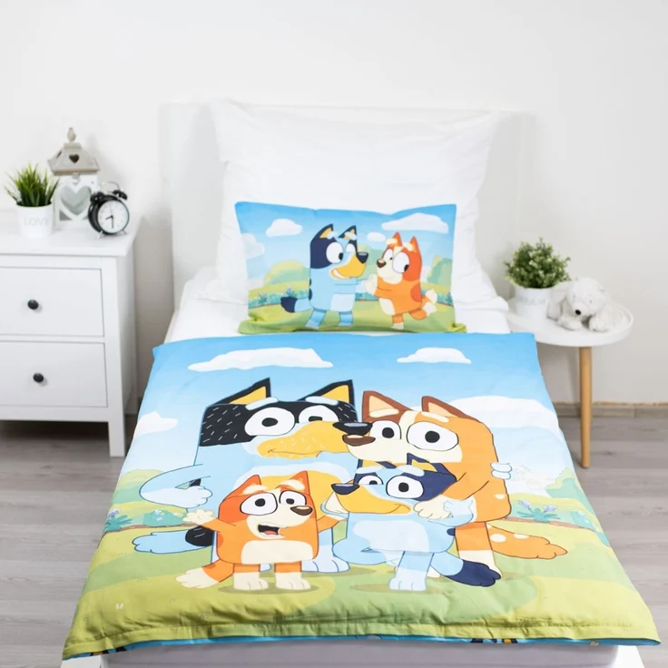 Bluey Baby Bettwäsche Set 100 × 135 cm + 40x60 cm Baumwolle – Bild 2