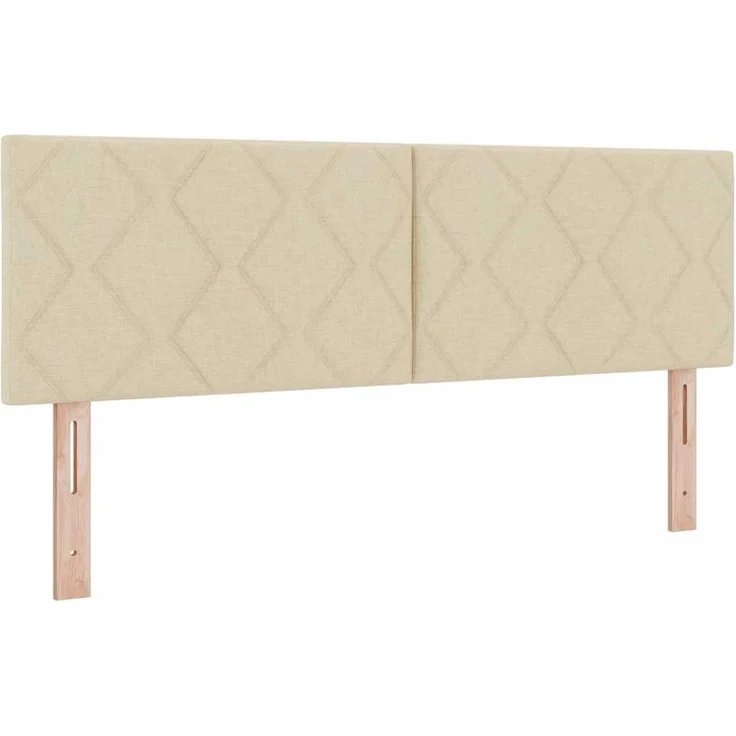 vidaXL Boxspringbett mit Kopfteil Creme 160 x 200 cm Stoff 3340099 – Bild 5
