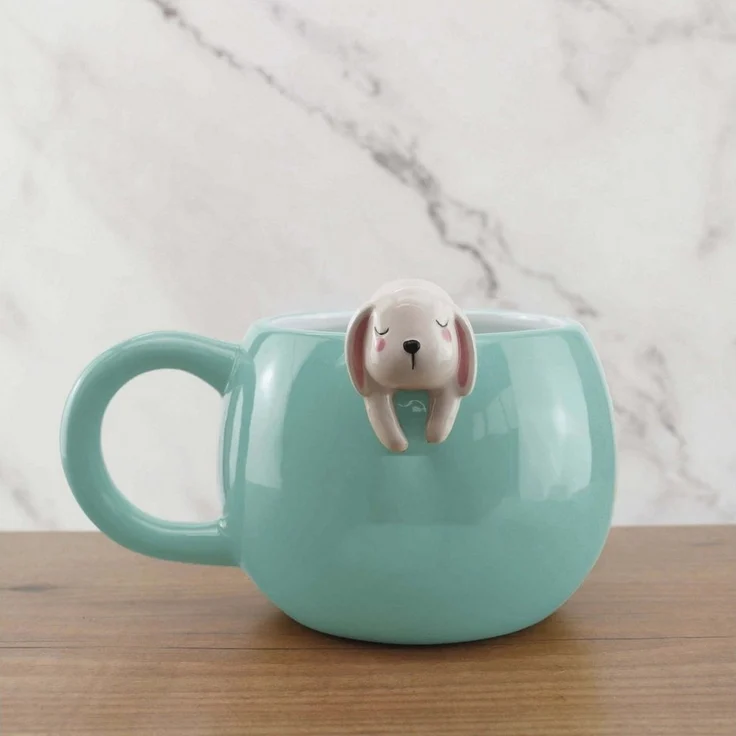 Winkee Becher Pet Friends Kaffeebecher Hase, Keramik – Bild 1