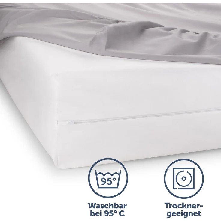 Matratzenschutzbezug für Allergiker, Topper Bezug Blumtal, Milbenbezug, Encasing, atmungsaktiv und wasserdicht – Bild 2