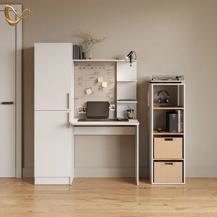 Livinity® Schreibtisch Rina, Weiß, 122.9 x 168 cm (1-St)