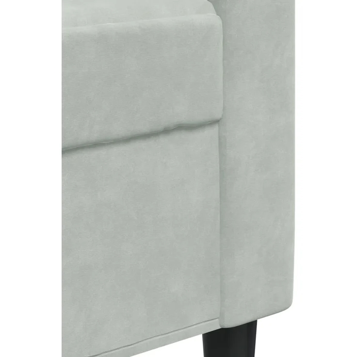 vidaXL Sessel Hellgrau 60 cm Samt 4007604 – Bild 6