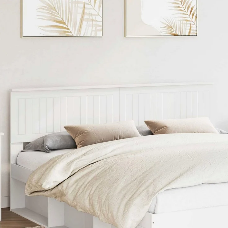 vidaXL Bett Kopfteil Weiß Holzwerkstoff (1-tlg) – Bild 2