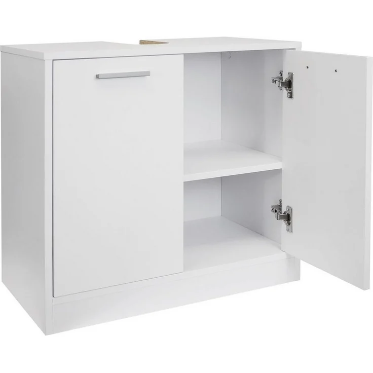 Stabilo Sanitär Waschbeckenunterschrank Waschtischunterschrank "Elsa", weiß, glänzend, 2-türig 60x33x58cm glänzend, 2-türig – Bild 2