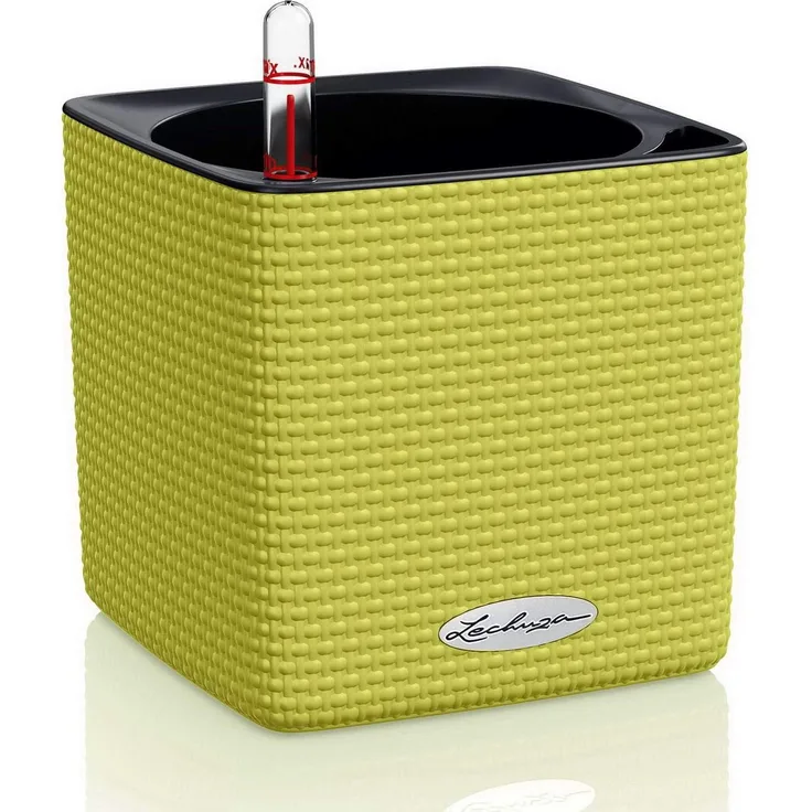 Lechuza® Kräutertopf Cube Color 14 Komplettset limettengrün (Komplettset)