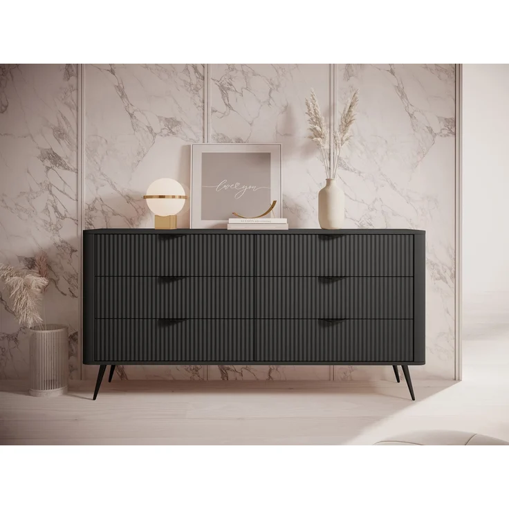 Kommode Literpo 6S (Farbe: Schwarzer Graphit) – Bild 2