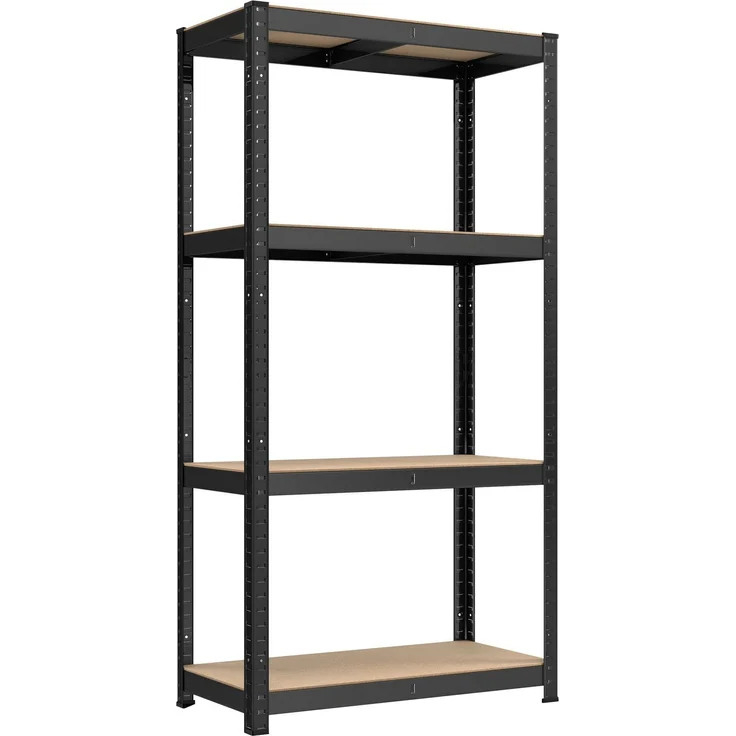 Songmics Schwerlastregal mit 5 Ablagen, Stahl / MDF, Schwarz, 160 x 40 x 80 cm – Bild 1