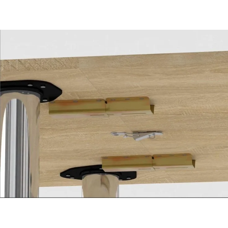 Rodnik XXL Esstisch, Klapptisch, Funktionstisch, Brotisch, Weiß, laminierte Spanplatte, kompakt, platzsparend, 310x81 cm – Bild 8
