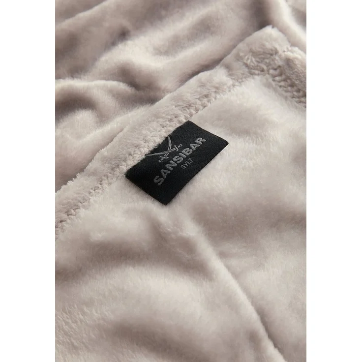 Sansibar 'Sylt' Wohndecke, 100 % hochwertiges Polyester dunkelgrau / schwarz, 150 x 200 cm – Bild 3