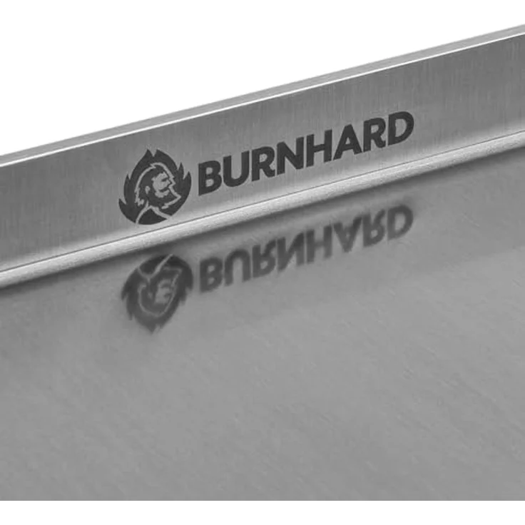 BURNHARD® Plancha Grillplatte Edelstahl für Gasgrill EARL Serie, spülmaschinenfest, Silber, 42,5 x 39,6 x 3 cm – Bild 6