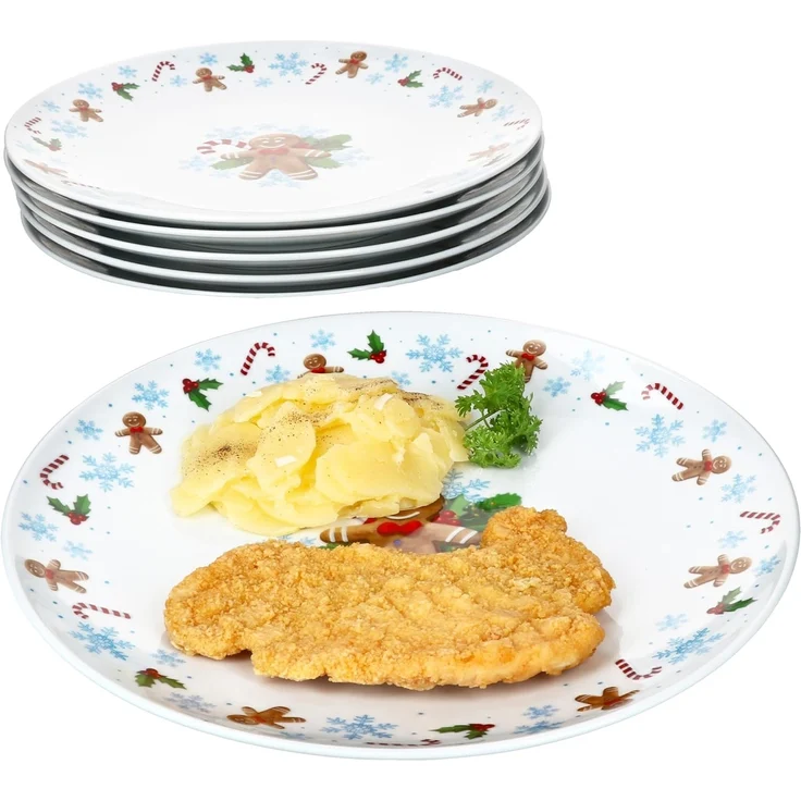MamboCat Speiseteller 6x Candyman Speiseteller Porzellan 6 Personen Essteller Weihnachten, Weihnachtsgeschirr, Winter, Weihnachtsset, Geschirr, Advent – Bild 2