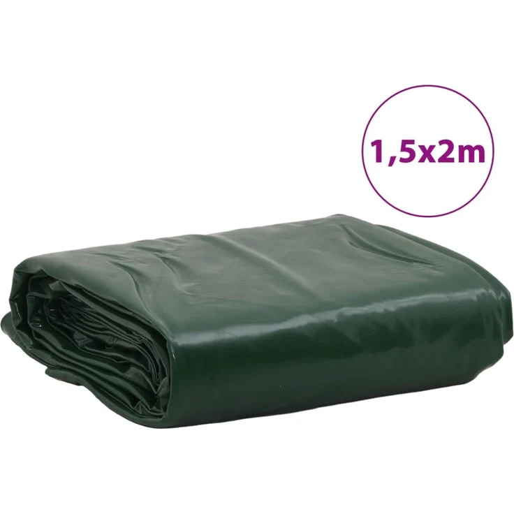 vidaXL Abdeckplane Grün 1,5x2 m 650 g/m² 156051 – Bild 8