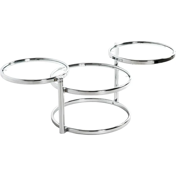 HAKU Möbel Couchtisch - chrom - H. 43cm x B. 58-140cm - HAKU-64830