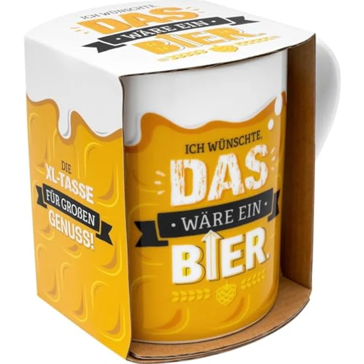 Kaffeetasse Kaffee Tee XL-Tasse Becher 60cl Sheepworld Gruss & Co Auswahl Motiv Bier 48813 – Bild 5