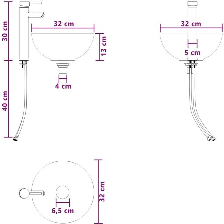 vidaXL Badezimmerschrank-Set 2 stk. Betongrau 79,5 x 35 x 80 cm 3404027 – Bild 11