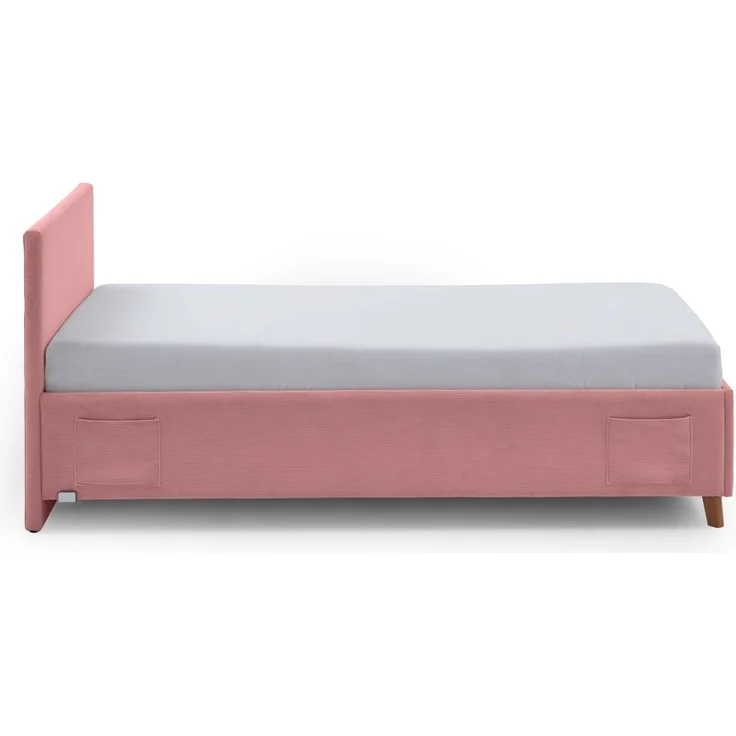 Cool Polsterbett rosa Polyester Stoffbezug Scala 210cm x 150cm x 90cm – Bild 2