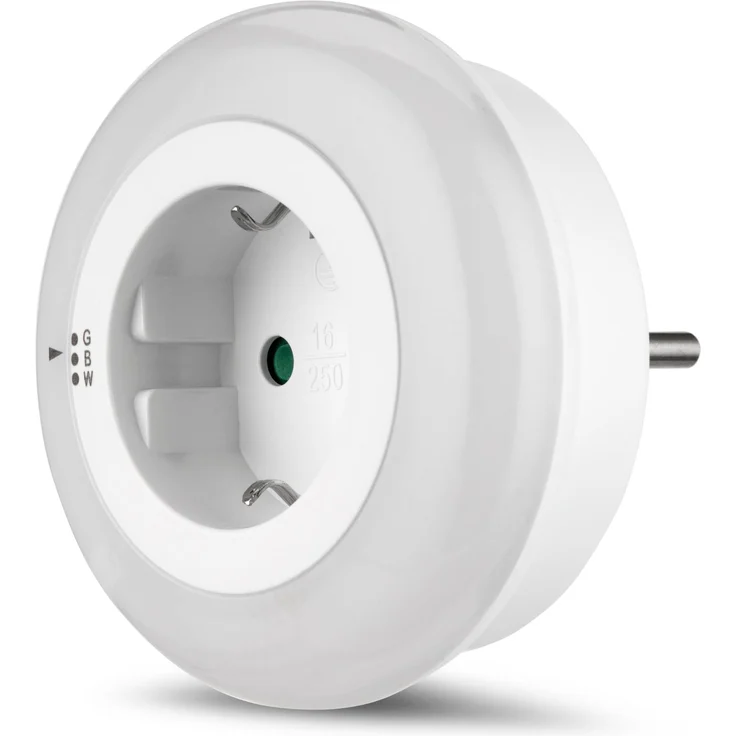 REV Nachtlicht, 3 Farben, LED Nachtlicht, Nachtlicht Steckdose mit Dämmerungsautomatik, 0,5W, 5LUX, weiss